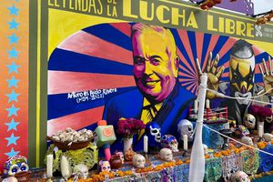 Ofrenda de la CDMX en el Zócalo fue dedicada a las Leyendas de la Lucha Libre