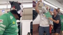 Qatar 2022: 'La Parka' y 'El Hijo del Santo' protagonizan pelea en el metro de Doha