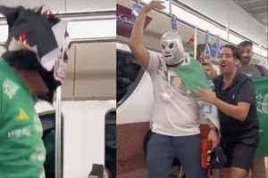 Qatar 2022: 'La Parka' y 'El Hijo del Santo' protagonizan pelea en el metro de Doha