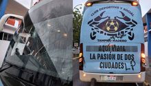Aficionados de Correcaminos vandalizaron el autobús del Tampico Madero