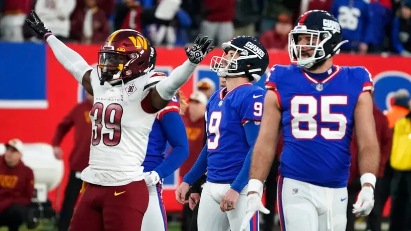 NFL: Graham Gano falla gol de campo y Giants empatan 20-20 con Commanders