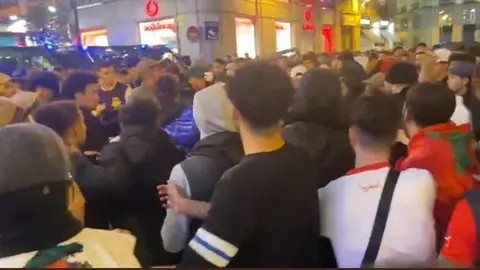 Qatar 2022: Aficionados de Marruecos y de España causaron disturbios en Madrid