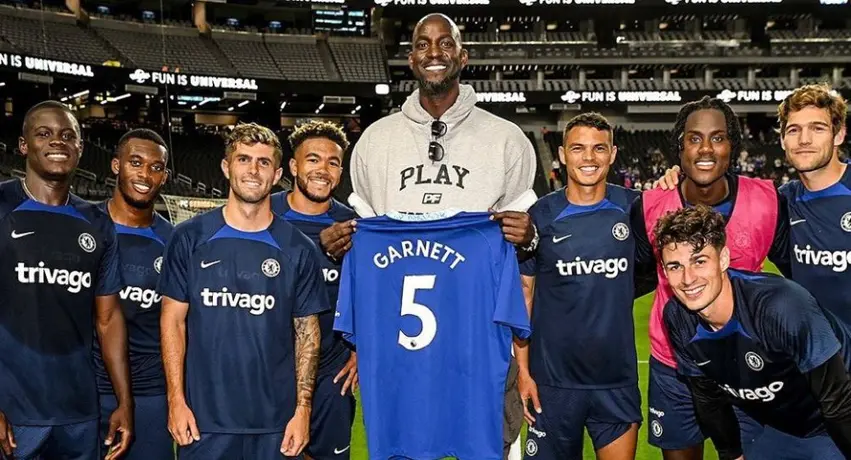 Chelsea: Kevin Garnett convivió con los Blues previo al partido ante América