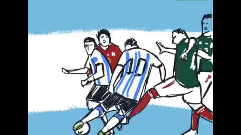 Argentina vs México: Recrearon anotación de Messi al Tri en animación