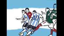 Argentina vs México: Recrearon anotación de Messi al Tri en animación