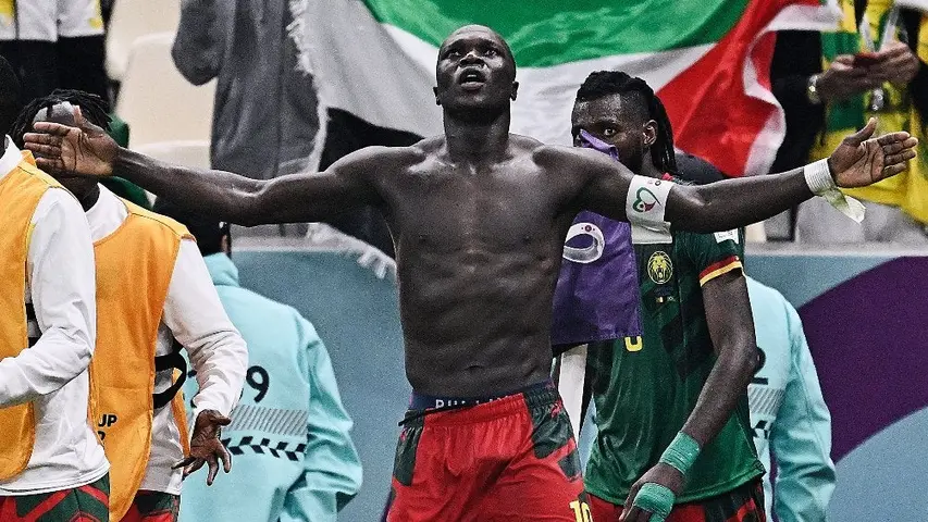Vincent Aboubakar celebra con Camerún ante Brasil en Qatar 2022 | MEXSPORT