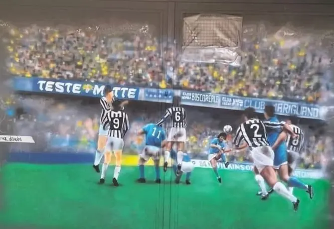 Maradona: 'Gol Imposible' del Pelusa a la Juventus, inmortalizado en mural en Napoli