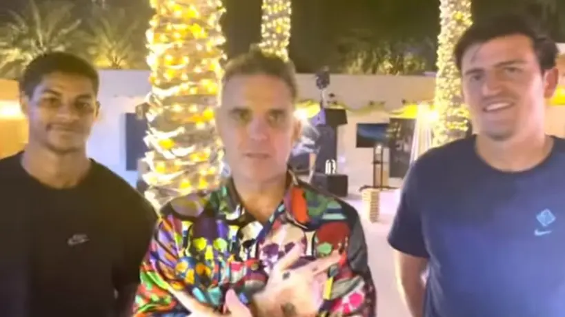 Qatar 2022: Robbie Williams dio un concierto privado para la Selección de Inglaterra