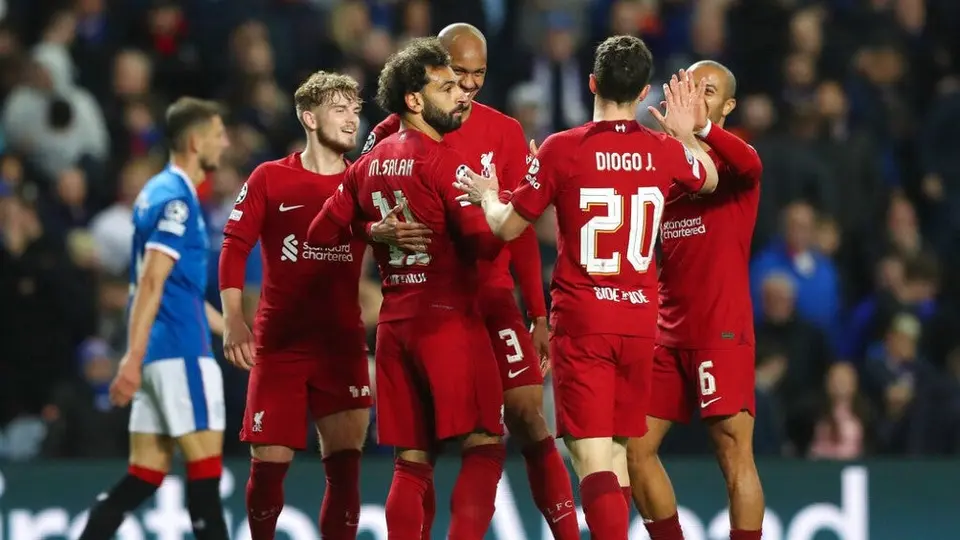 Champions League: Liverpool goleó al Rangers en Escocia y puso un pie en los Octavos de Final