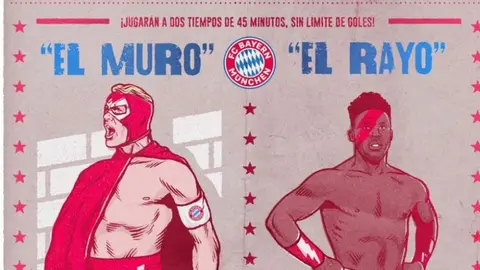Bayern Munich: Calentó el Der Klassiker ante el Dortmund con cartel de lucha libre