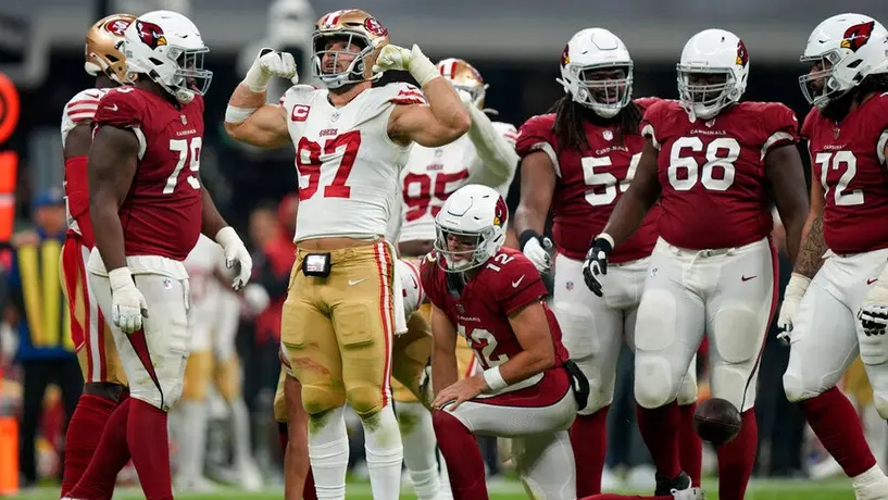 Nick Bosa tras 'paliza' de 49ers a Cardinals en el Azteca: 'El apoyo fue sensacional'