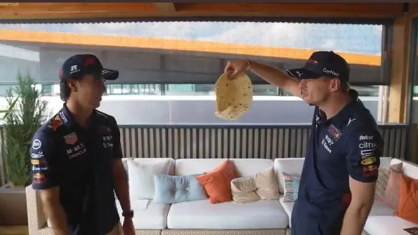 F1: Checo Pérez y Max Verstappen hicieron el 'Tortilla Slap Challenge'