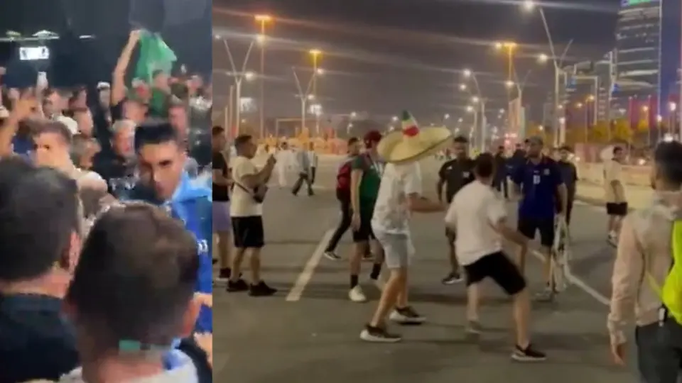 Qatar 2022: Aficionados protagonizan pelea previo al México vs Argentina