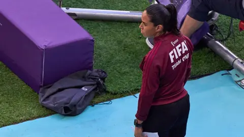 Qatar 2022: Karen Díaz debutó como árbitra mundialista en el Marruecos vs Croacia