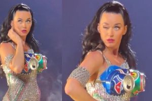 Katy Perry se volvió viral al no poder controlar su ojo en pleno concierto