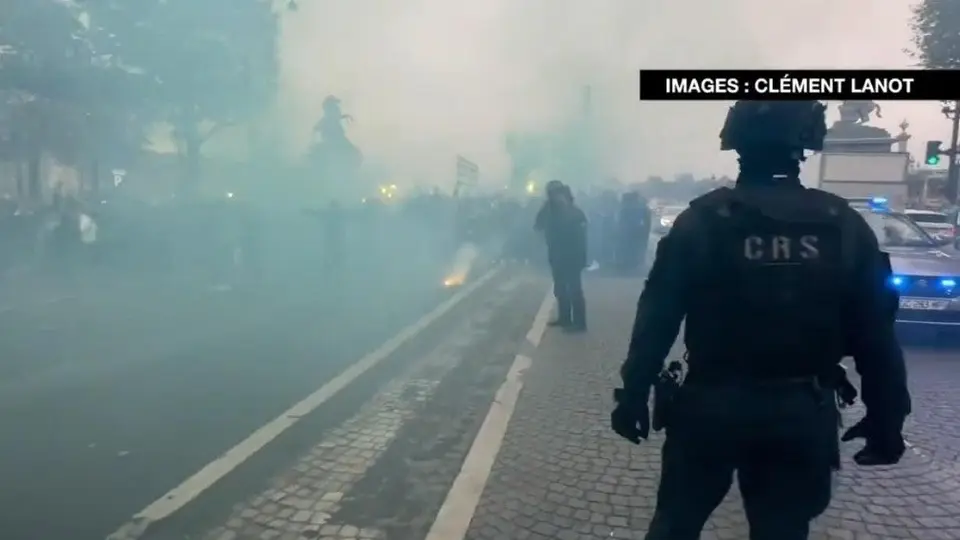 Champions League: Ultras del Macabí Haifa se hicieron presentes en los Campos Elíseos