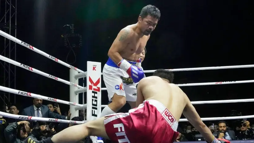 Manny Pacquiao venció a DK Yoo, peleador de artes marciales mixtas, por decisión unánime