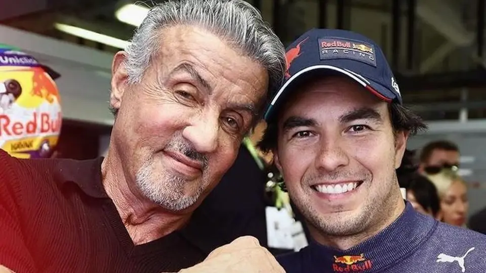 F1: Checo Pérez se encontró con Sylvester Stallone previo al GP de Italia