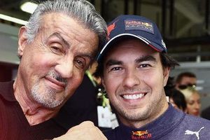 F1: Checo Pérez se encontró con Sylvester Stallone previo al GP de Italia
