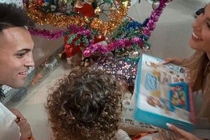 Argentina: Lautaro Martínez celebró la navidad y su título con la Albiceleste