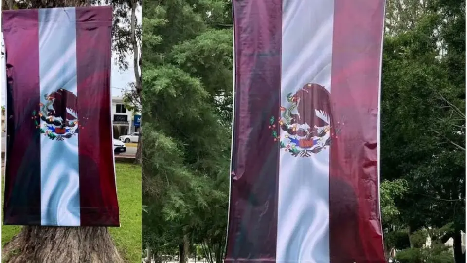 Gobierno de Nayarit modificó la Bandera de México con colores de Partido Político