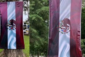 Gobierno de Nayarit modificó la Bandera de México con colores de Partido Político