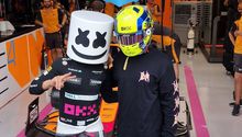 F1: Marshmello intercambió 'cabeza' con Lando Norris previo a la práctica del GP de Singapur