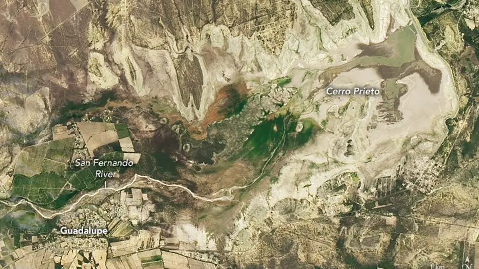 Nasa reveló imágenes sobre la sequía de la presa de Cerro Prieto en Nuevo León