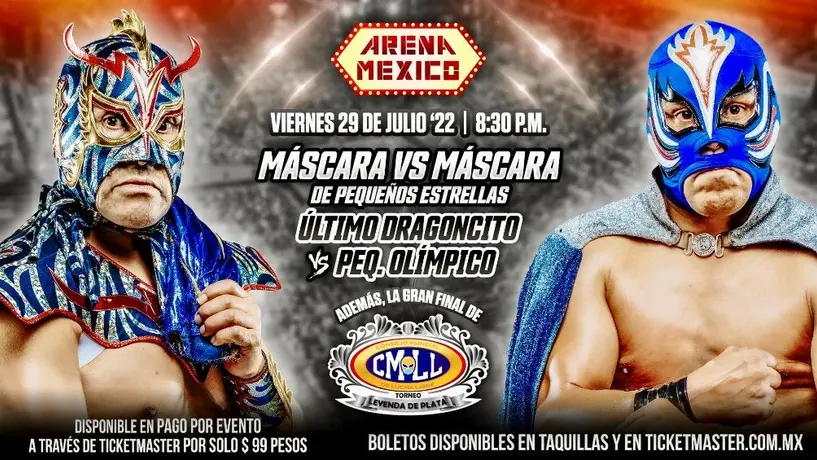 CMLL: Pequeño Olímpico y Último Dragoncito se jugarán la máscara este viernes