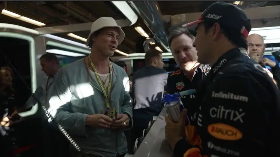 Fórmula 1: La emoción de Brat Pitt al conocer a Checo Pérez