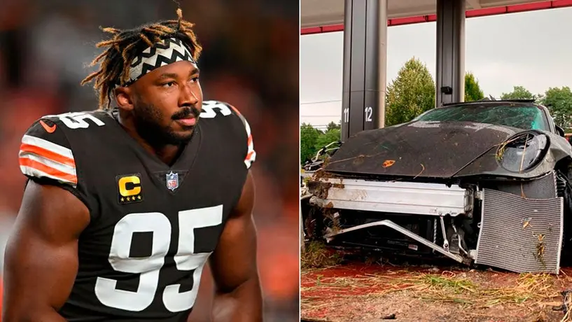 Myles Garrett, de los Cleveland Browns, dado de alta tras aparatoso accidente