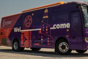 Qatar 2022: Pusieron a prueba flotilla de autobuses para el Mundial