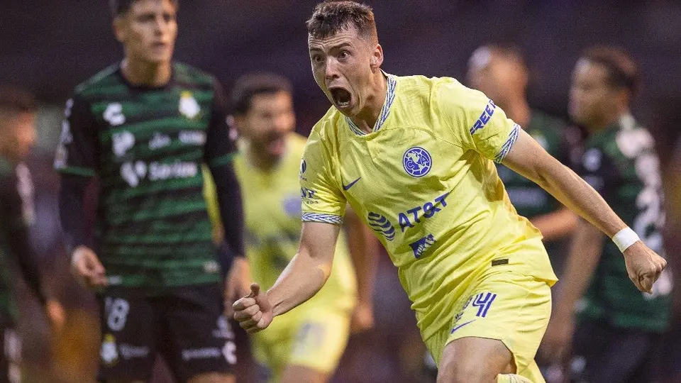 Viñas tras reencontrarse con el gol en el América vs Santos: "Estoy muy contento"