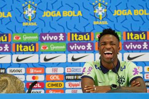 Brasil: Gato aparece en conferencia de prensa de Vinicius Jr y empleado lo baja bruscamente
