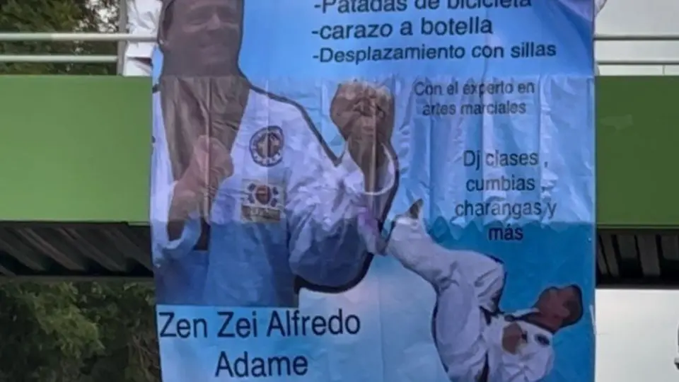 Alfredo Adame: Colgaron lona ofreciendo clases de karate en su vivienda