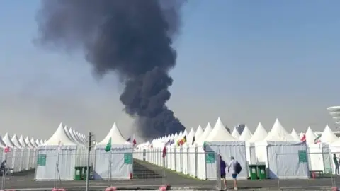 Qatar 2022: Se registró incendió cerca de una zona de fans en Qetaifan Island North