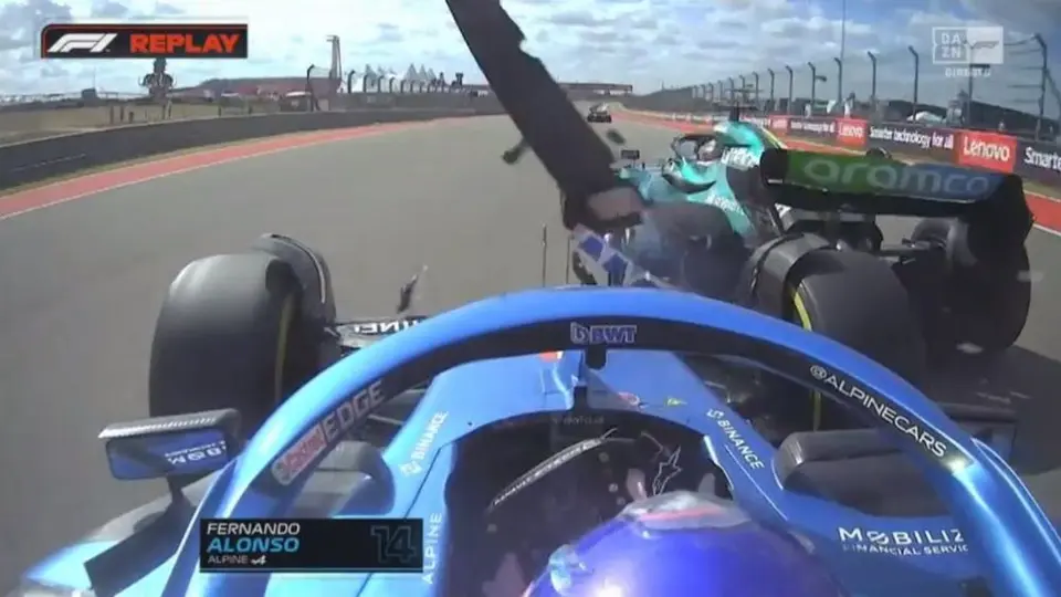 Fernando Alonso: Protagonizó fortísimo choque con Lance Stroll en el GP de Estados Unidos