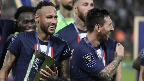 PSG: Lionel Messi y Neymar hacen gran ejercicio "de la mano"