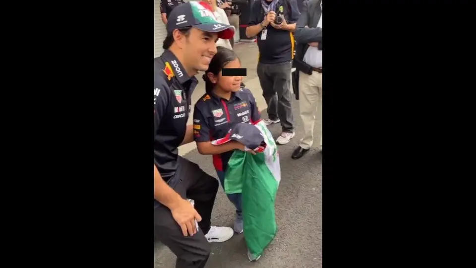 Checo Pérez: "Dios te bendiga", dijo niña al piloto en emotivo encuentro previo al GP de México
