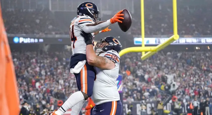 NFL: Bears aplastó a los Patriots y cortan racha de tres juegos sin ganar