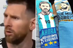 Lionel Messi: '¿Qué mirás, bobo?', aparece en calcetas con la frase