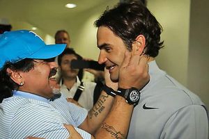 Roger Federer cuando recibió elogios de Maradona: ¡The Machine, qué bueno verte!,