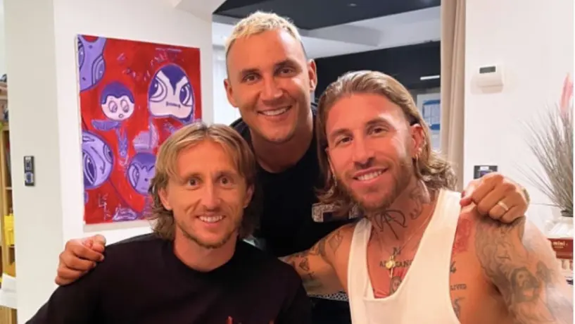 Modric viajó a París y se reencontró con Keylor y Sergio Ramos
