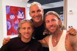Modric viajó a París y se reencontró con Keylor y Sergio Ramos
