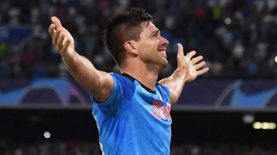 Gio Simeone: Festejó eufóricamente el gol del Atlético de Madrid en plena entrevista