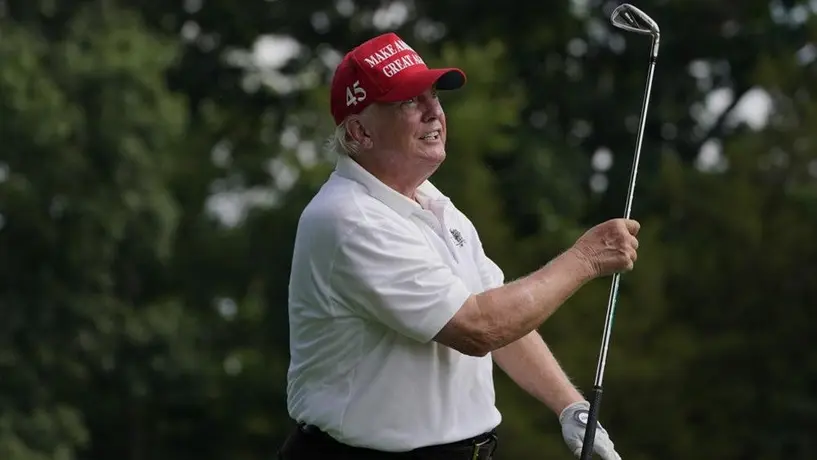 Video: Donald Trump participó en el LIV Golf Tour en el Pro-Am de Bedminster