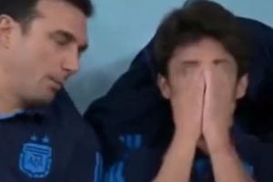 Qatar 2022: Pablo Aimar lloró en la banca tras gol de Messi ante México