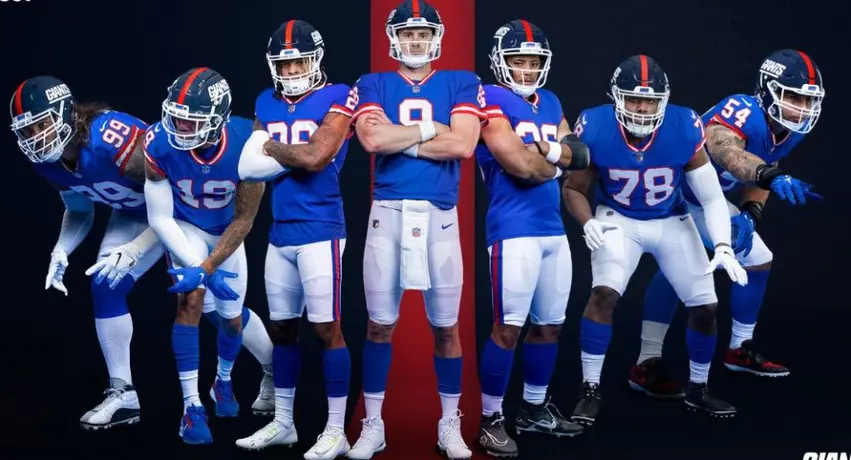 NFL: New York Giants presentó sus uniformes retro para la temporada 2022