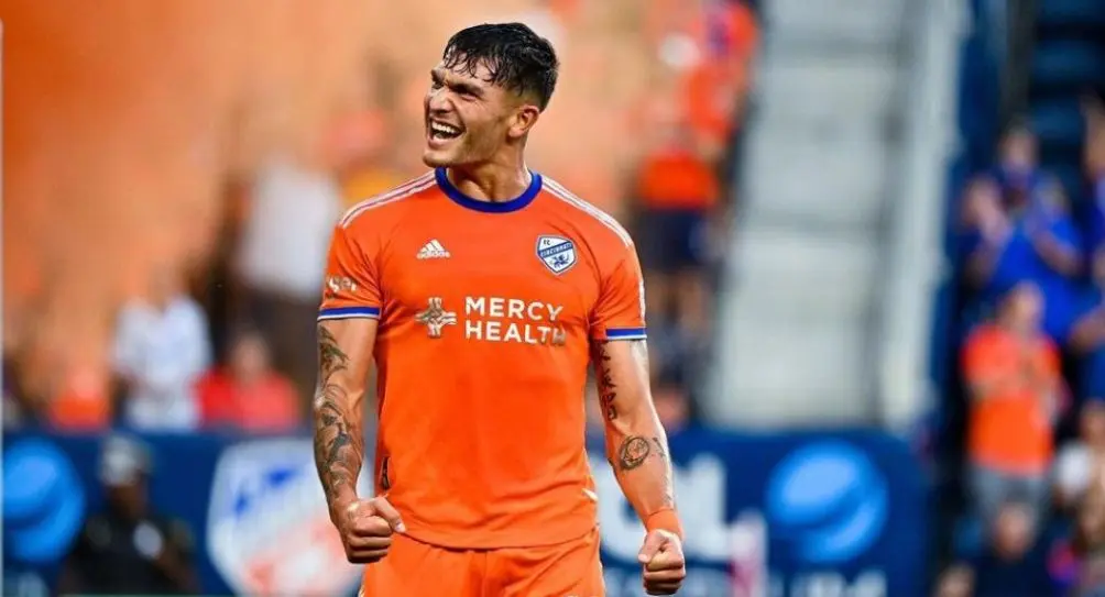 Brandon Vázquez festejando un gol | INSTAGRAM: @FCCincinnati