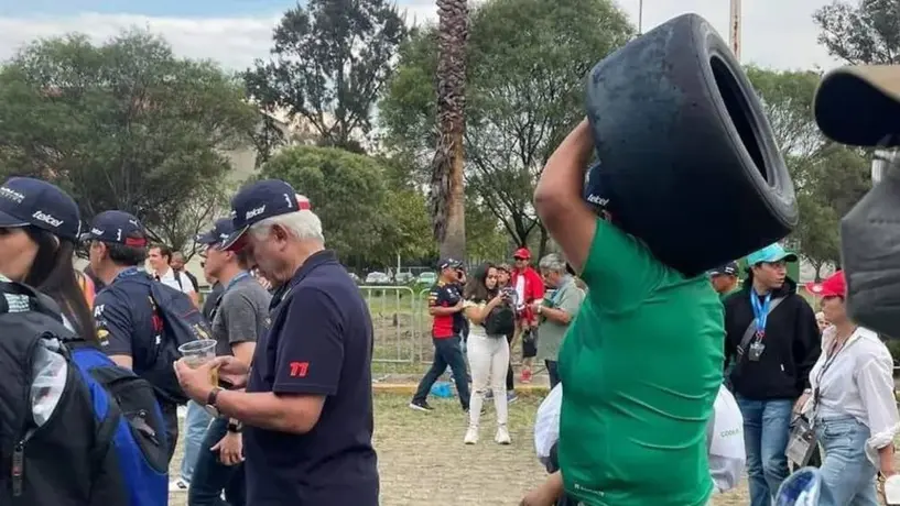 Gran Premio de México: Aficionado se llevó un neumático de recuerdo